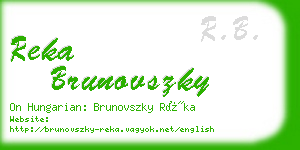 reka brunovszky business card